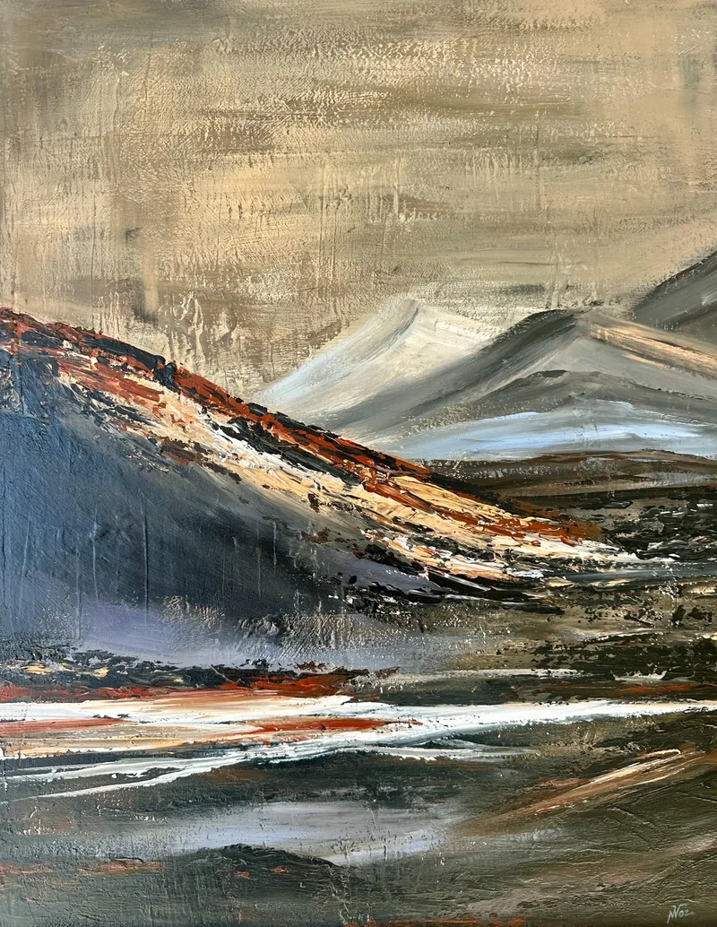 Montaña de ocre — Óleo sobre lienzo